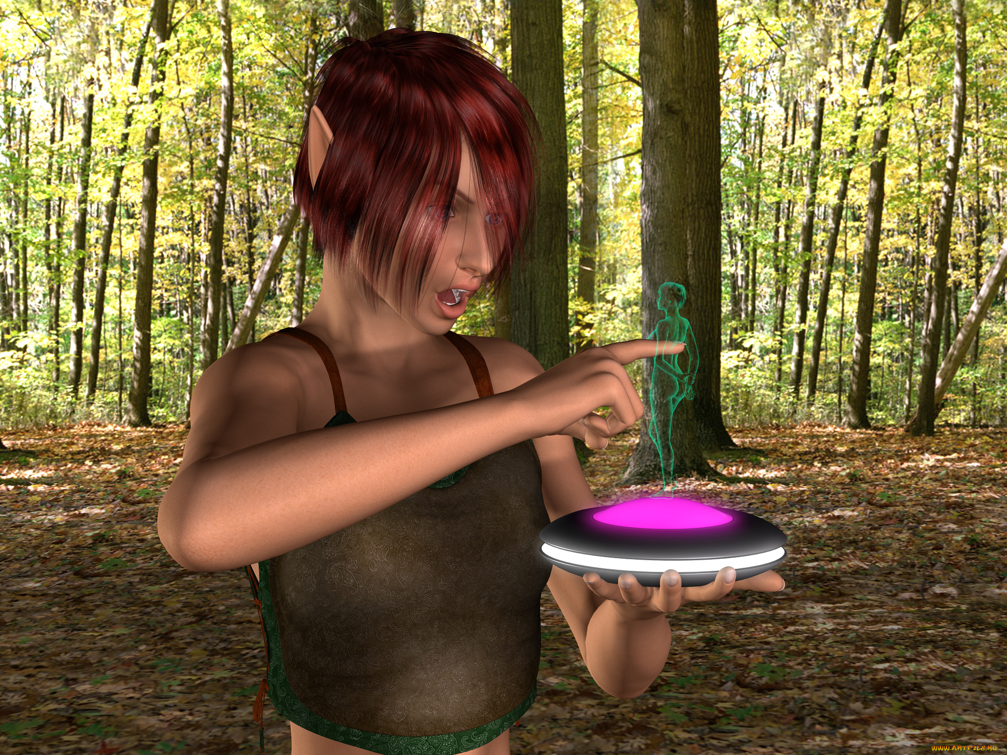 3д, графика, эльфы, , elves, эльфийка, взгляд, фон