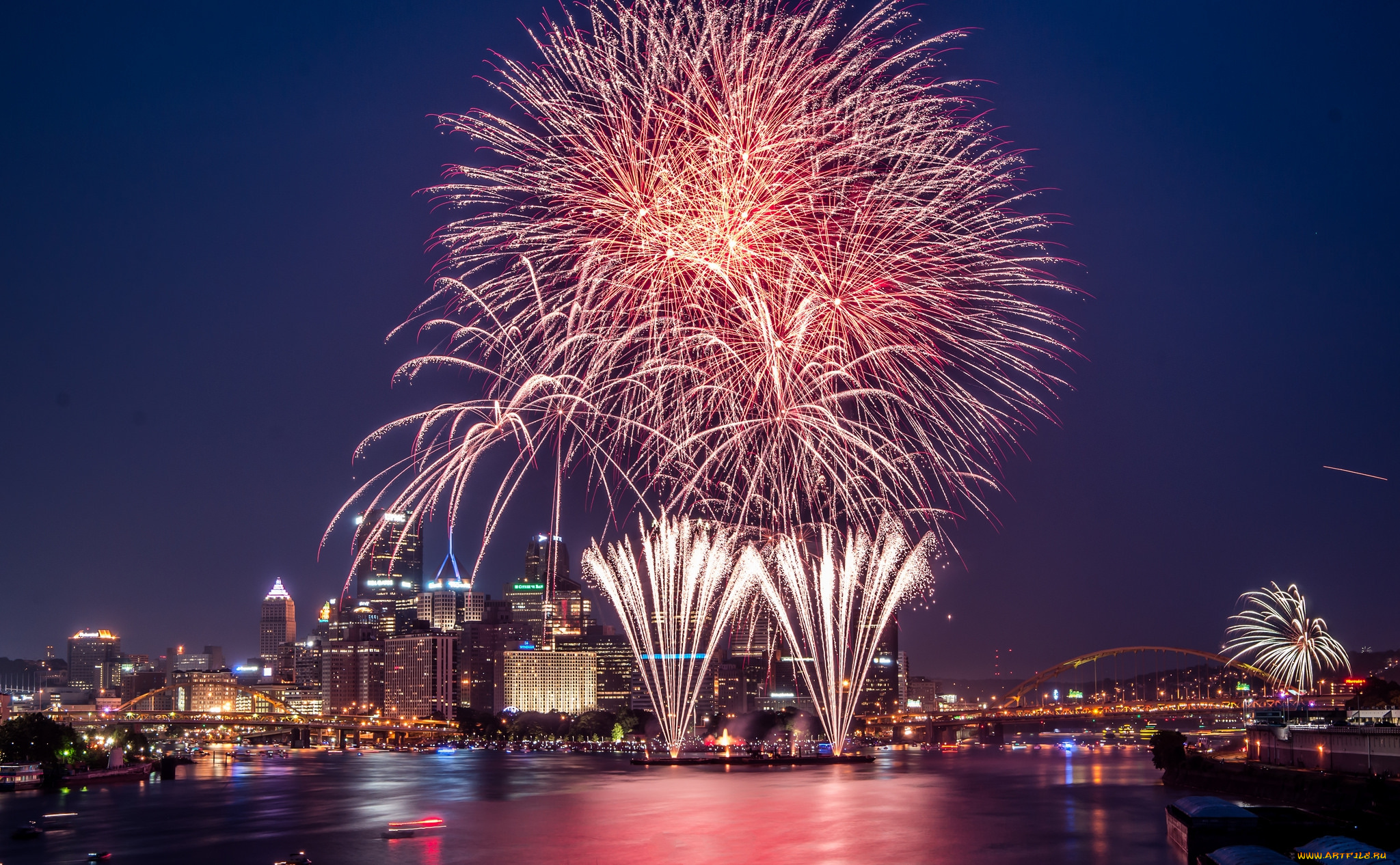 разное, салюты, , фейерверки, ночь, фейерверк