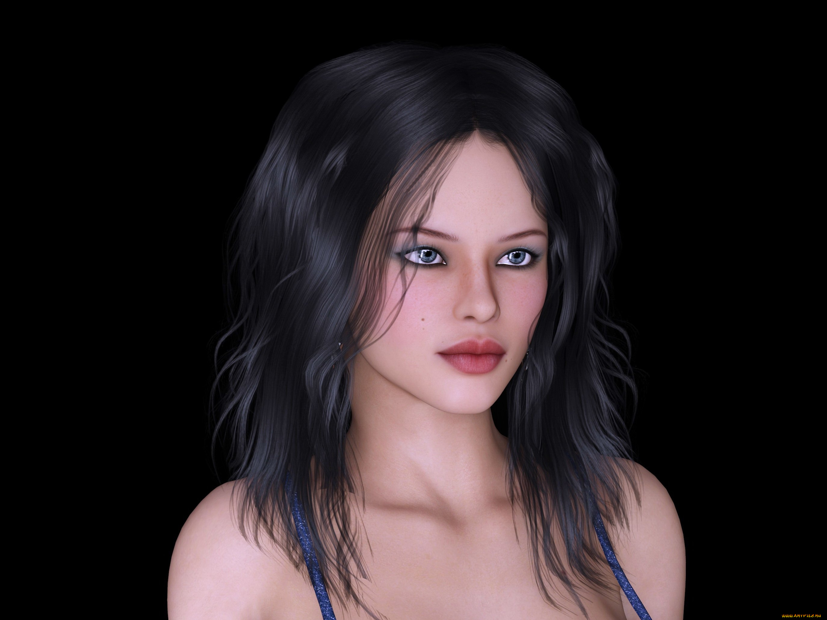 3д, графика, портрет, , portraits, девушка, взгляд, фон