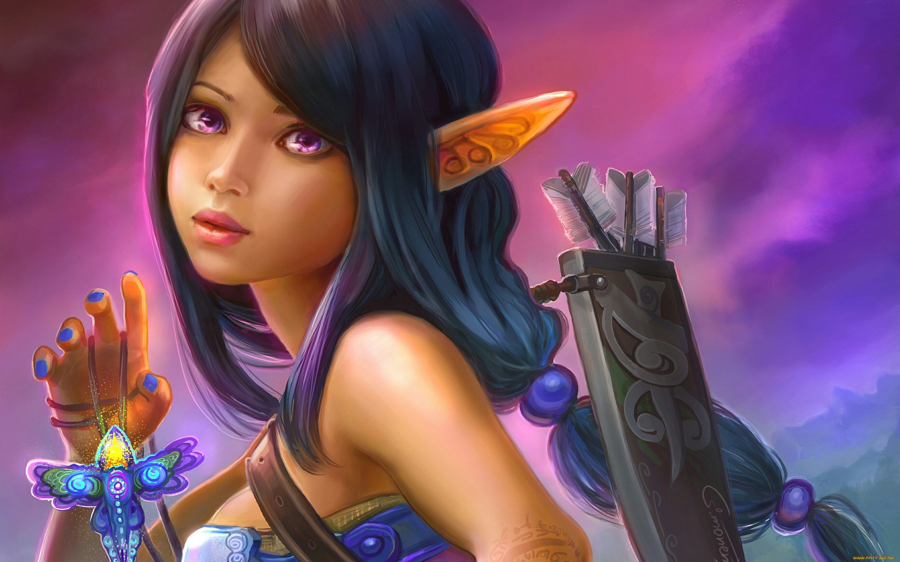 фэнтези, эльфы, maximko, арт, девушка, эльф, elf, art