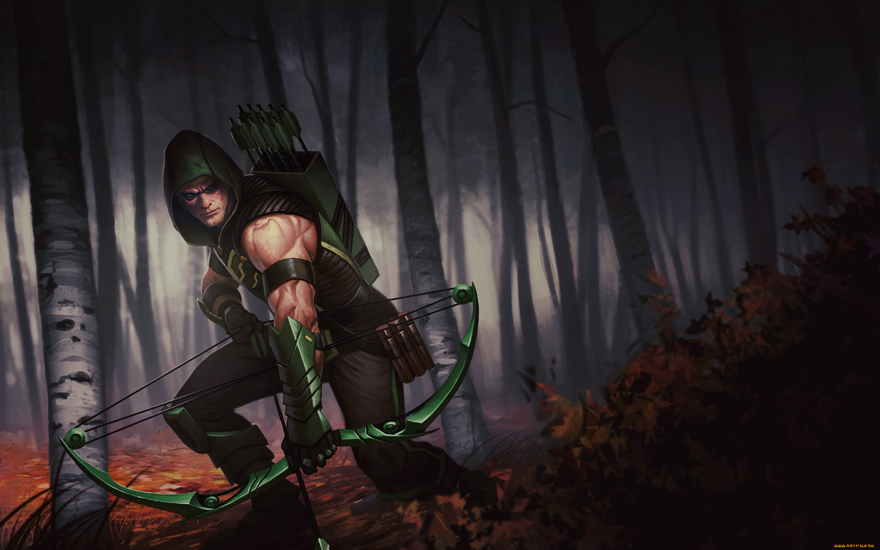 фэнтези, люди, зелёная, стрела, green, arrow, dc, comics, oliver, queen