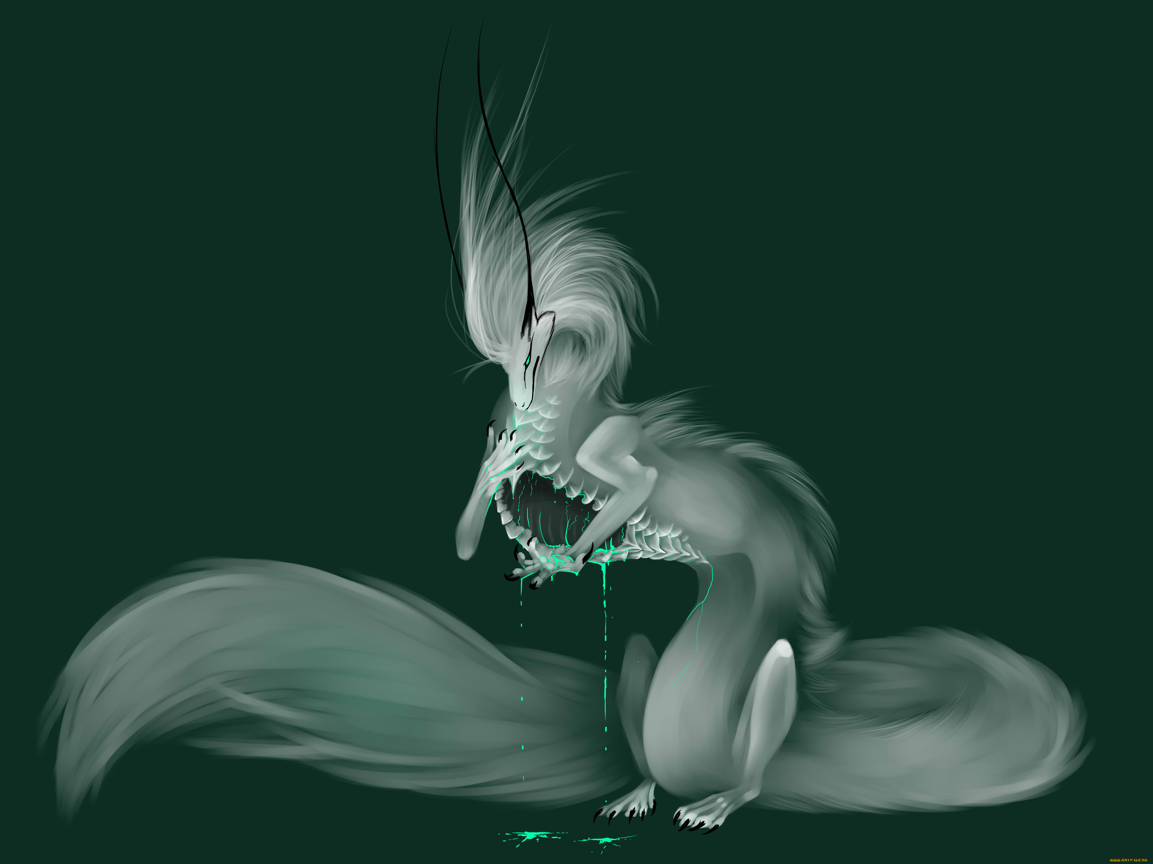 рисованное, животные, , сказочные, , мифические, дракон, фон