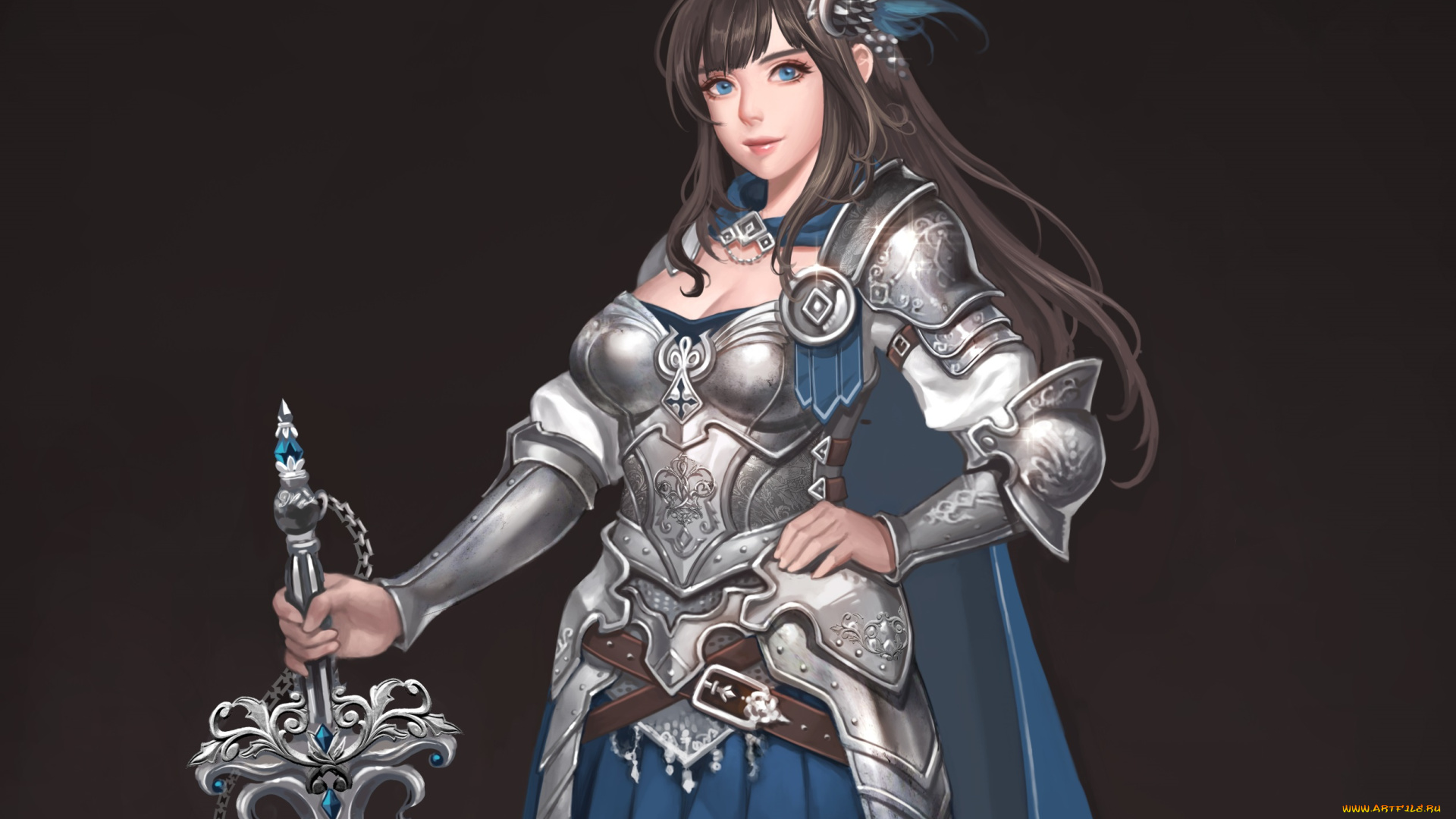 фэнтези, девушки, девушка, меч