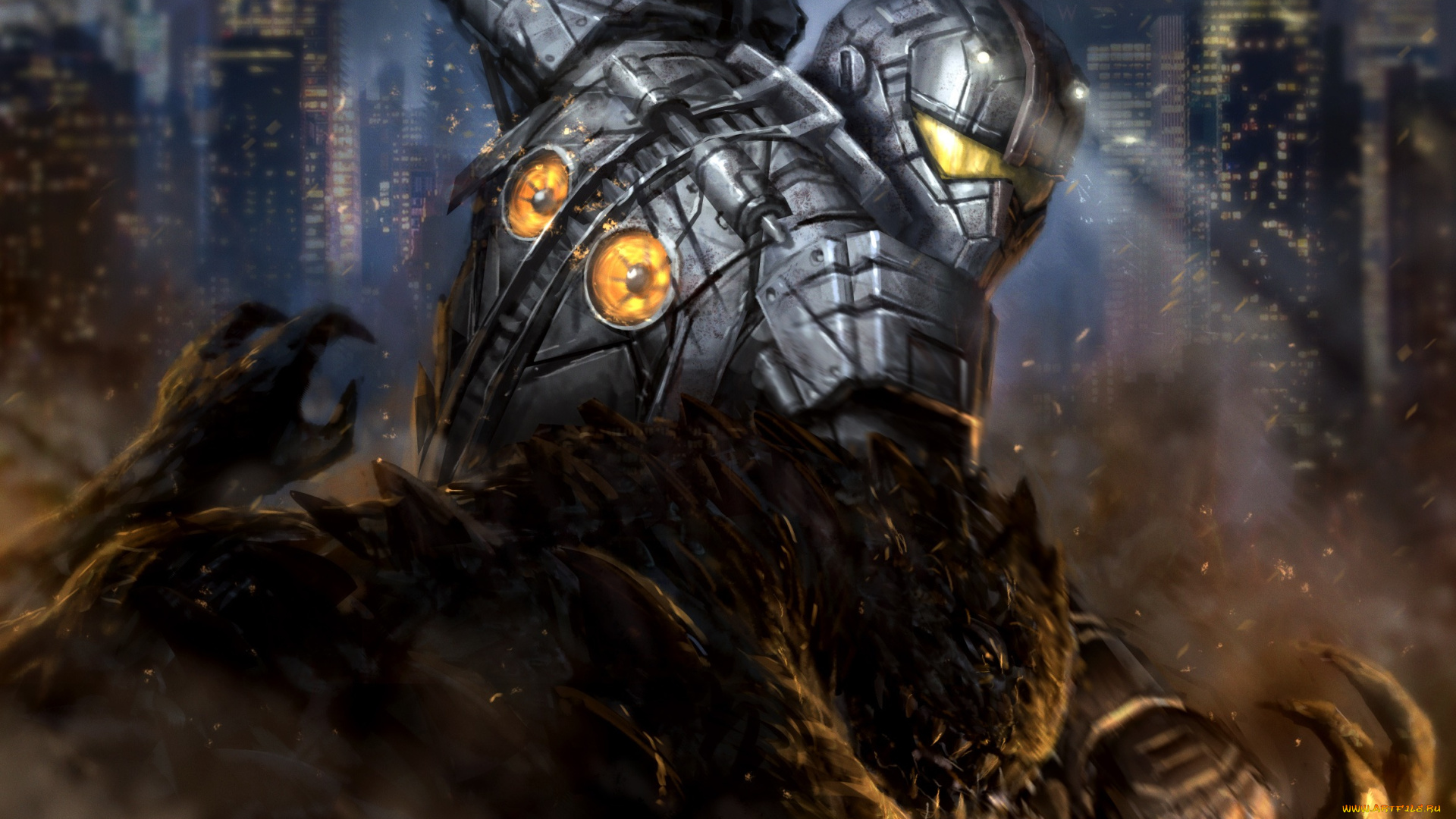 фэнтези, роботы, , киборги, , механизмы, монстр, робот, jaeger, pacific, rim, gipsy, danger, kaiju, город, гигант