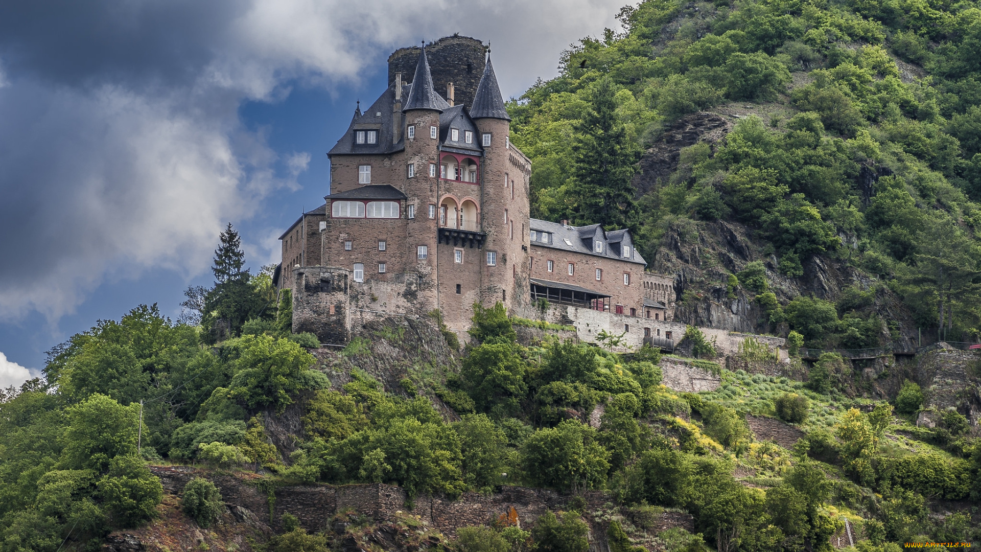 города, замки, германии, горы, замок
