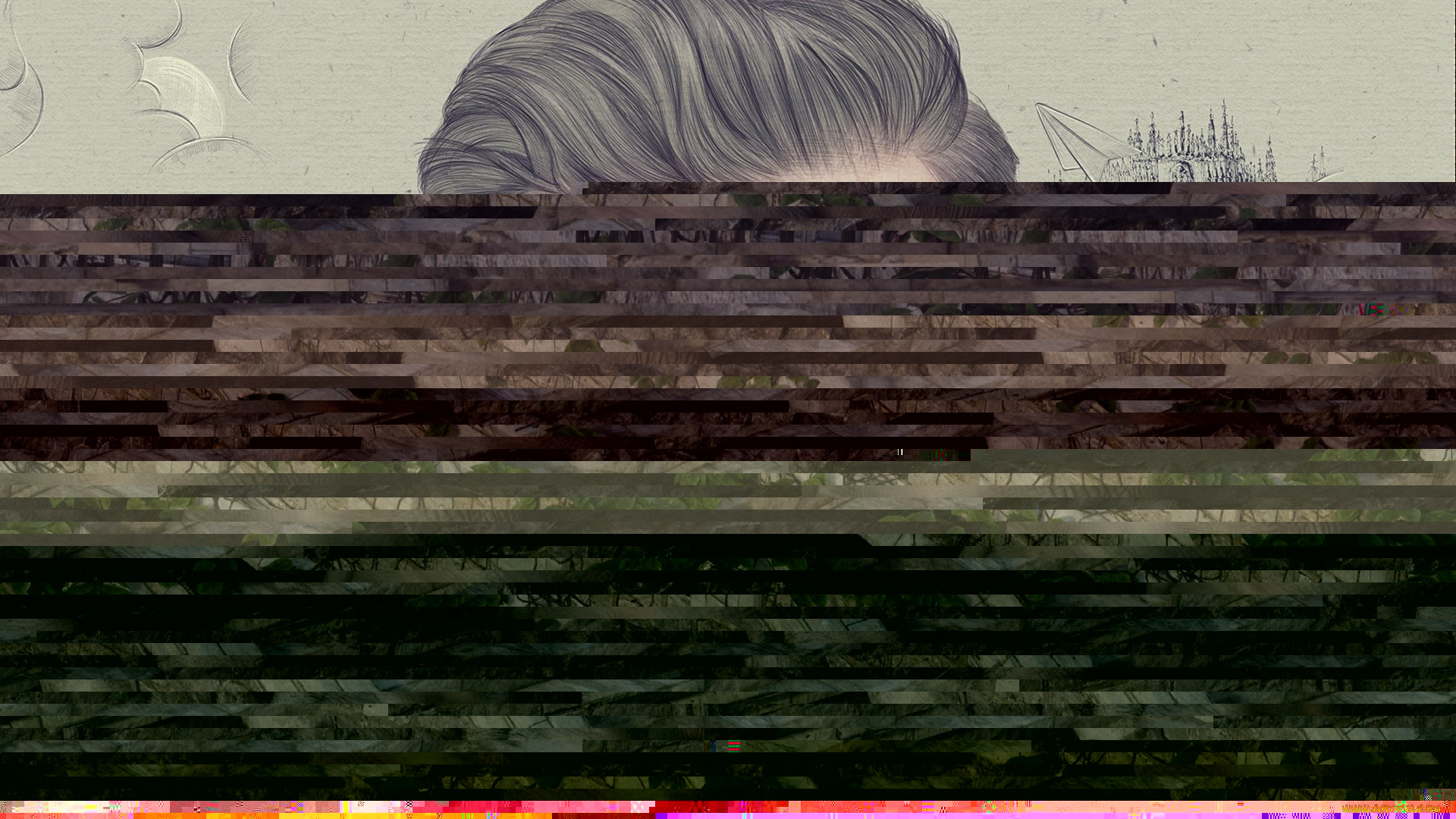 рисованное, люди, парень, взгляд, фон