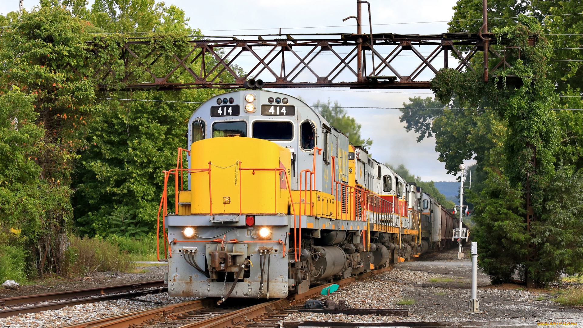 техника, поезда, рельсы, локомотив, состав