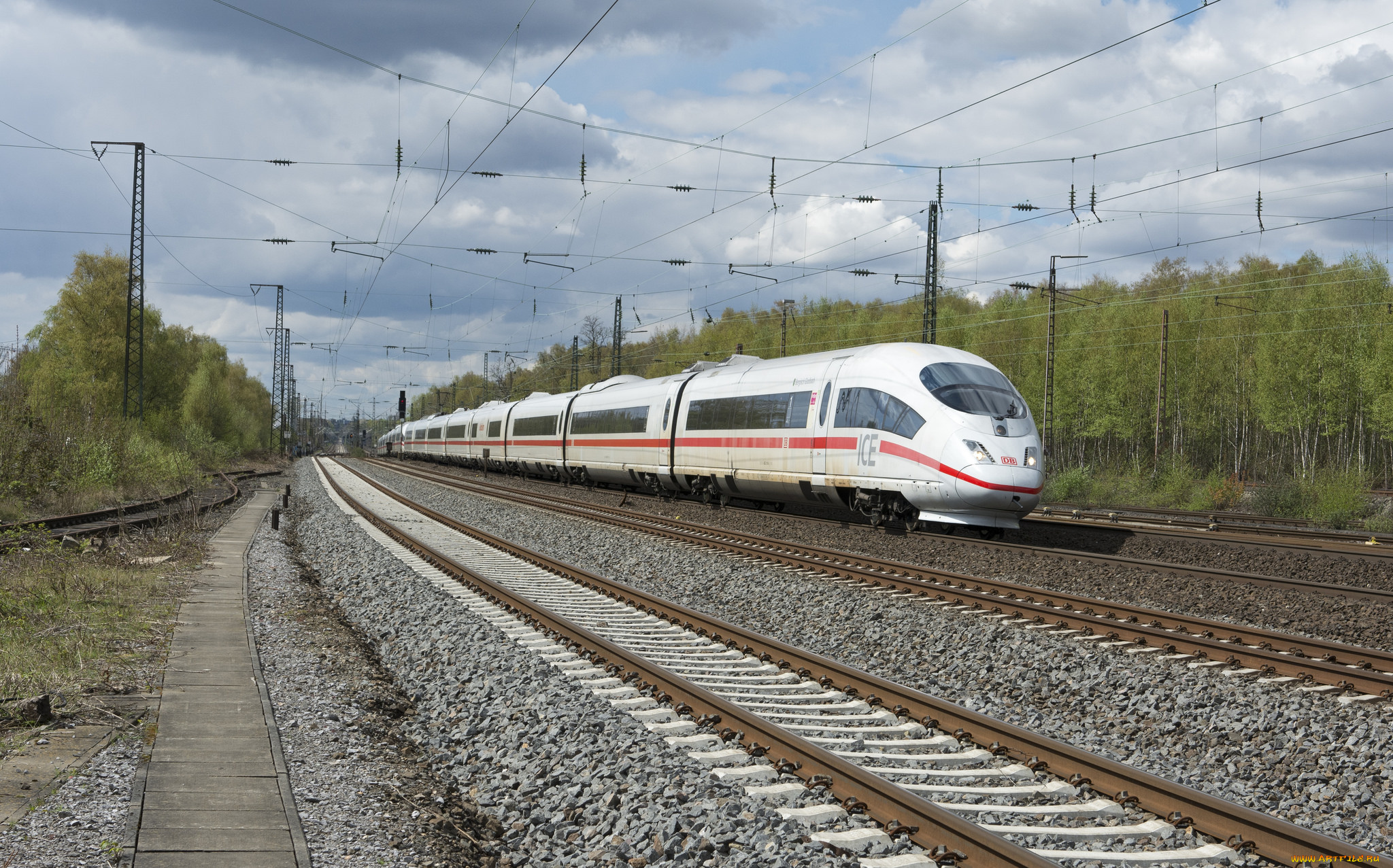 техника, поезда, локомотив, рельсы, состав