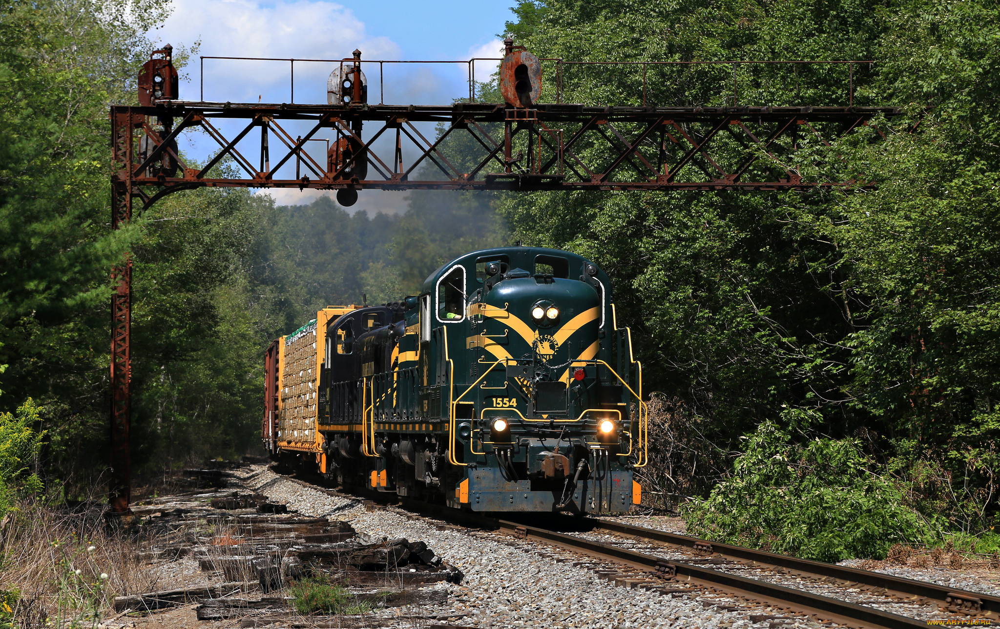 техника, поезда, локомотив, состав, рельсы