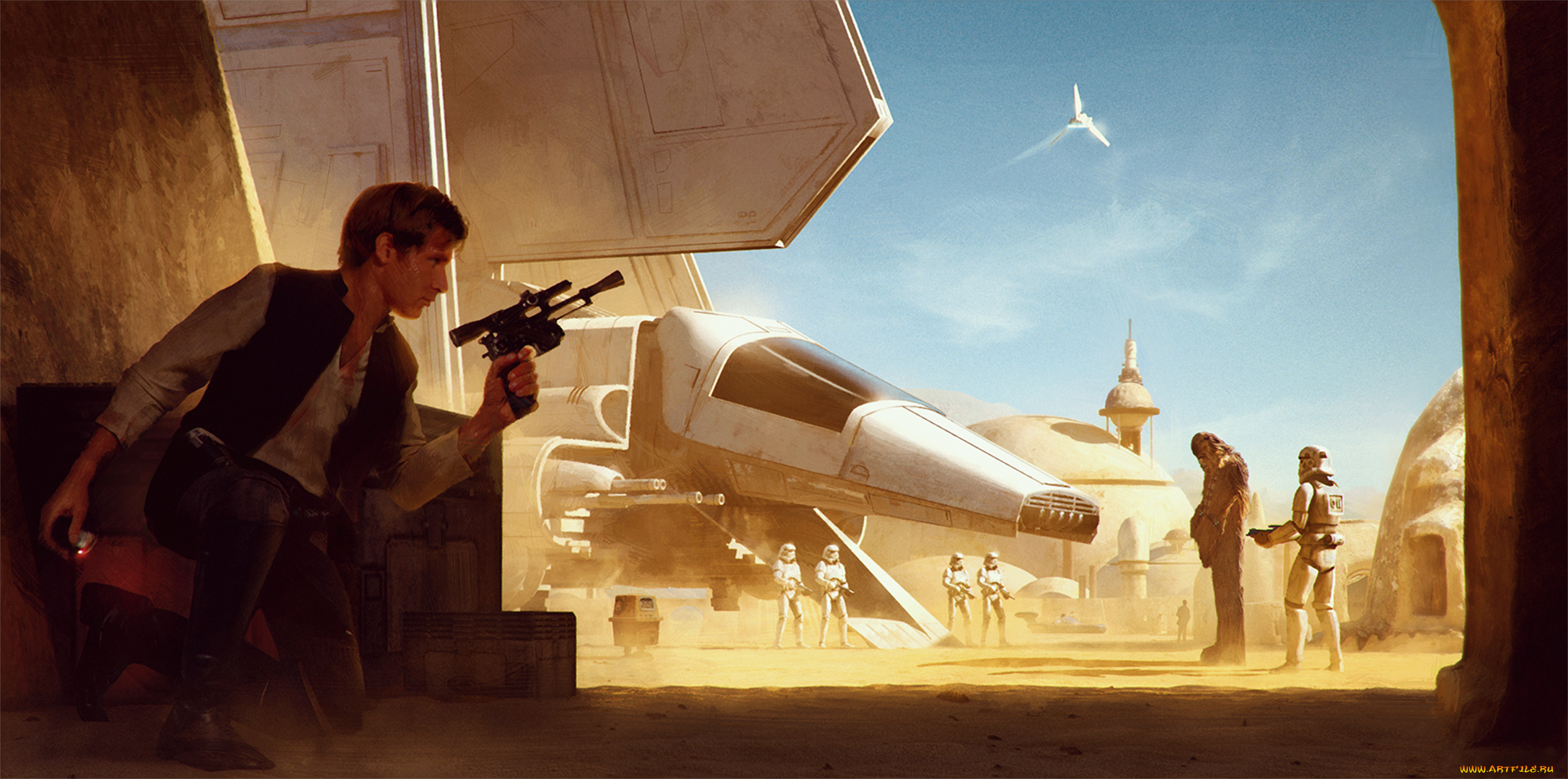 фэнтези, _star, wars, chewbacca, harrison, ford, chewie, han, solo, star, wars, stormtrooper