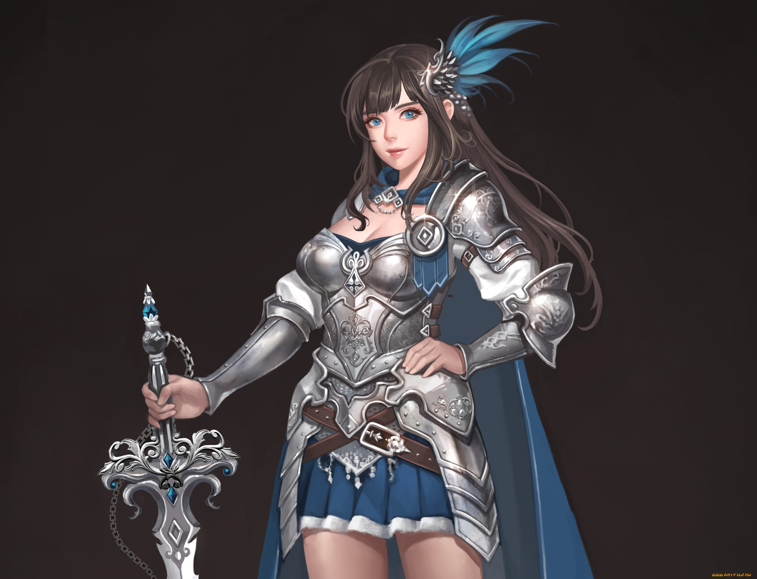 фэнтези, девушки, девушка, меч