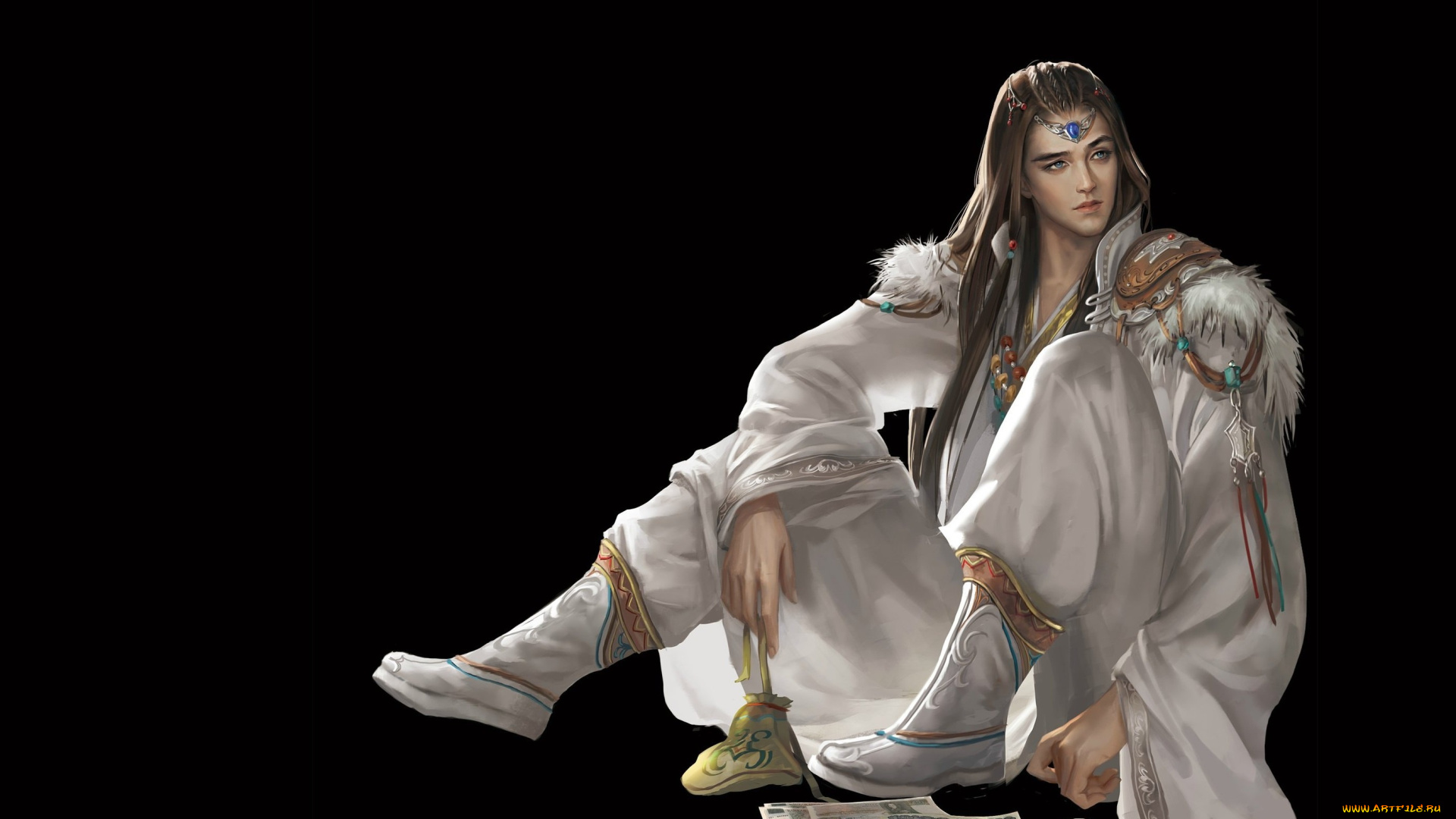 фэнтези, люди, деньги, маг, парень, арт, игра