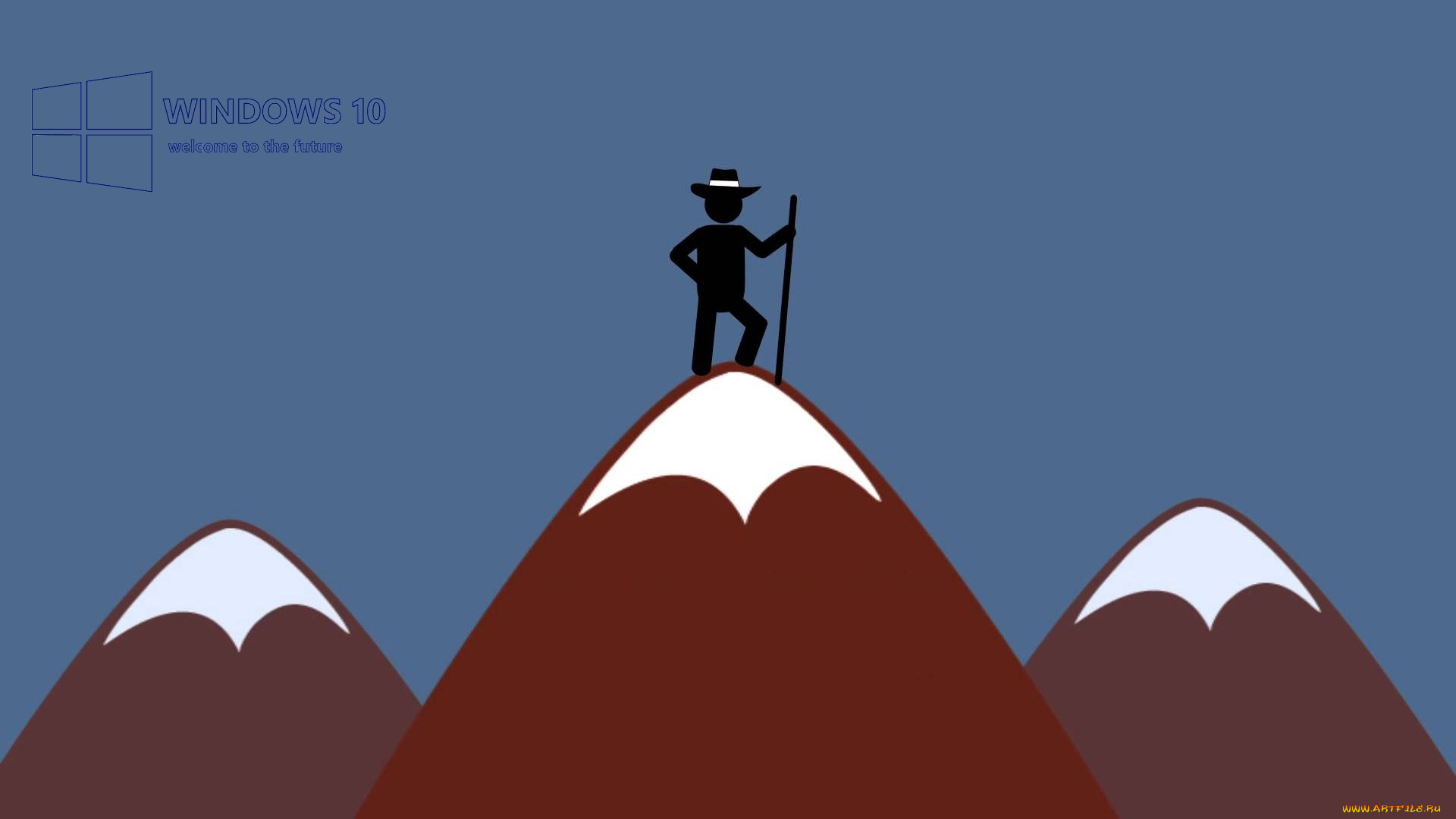 компьютеры, windows, , 10, человек, горы, шляпа