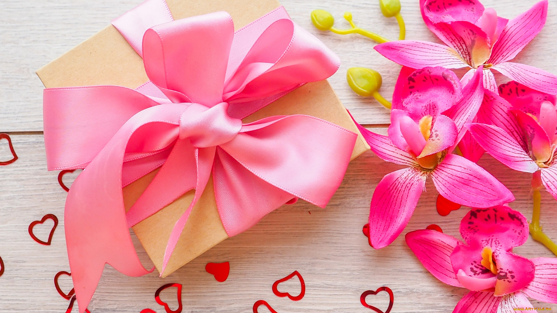 праздничные, подарки, и, коробочки, подарок, цветы, бант, коробка