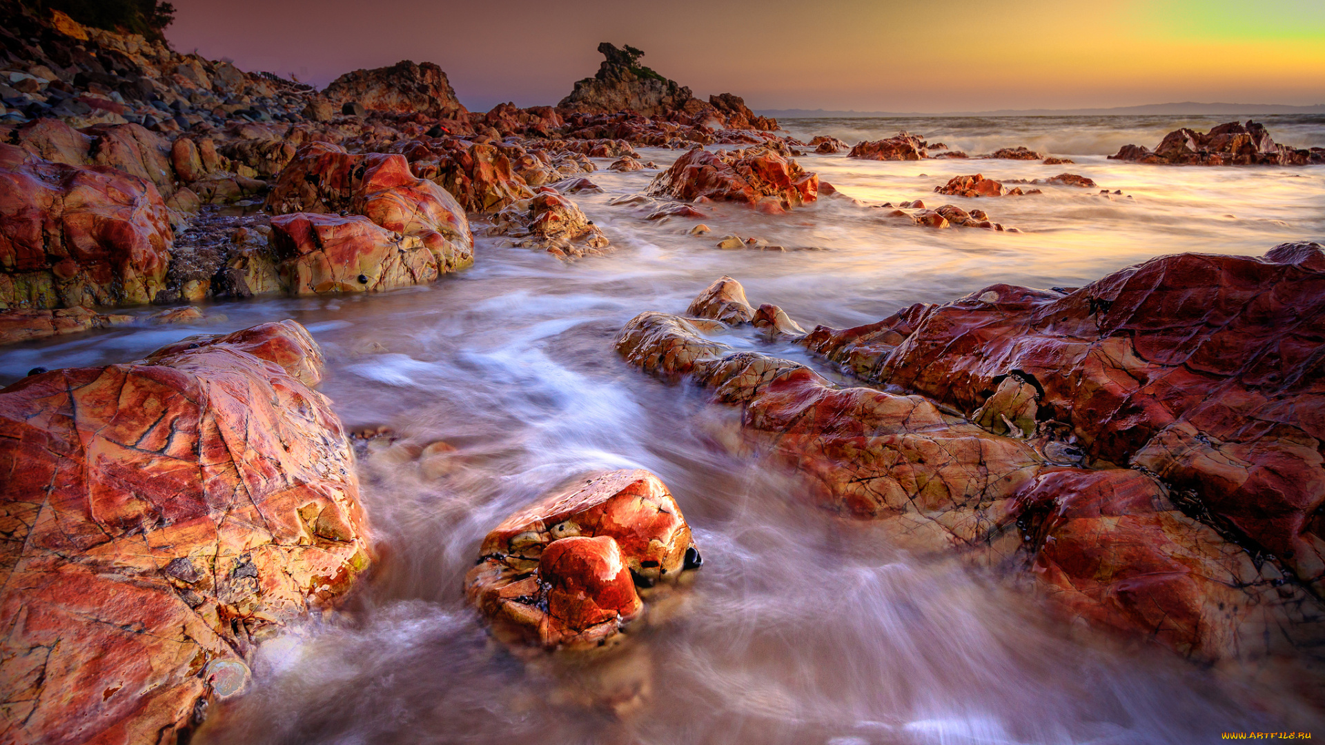 природа, побережье, берег, море