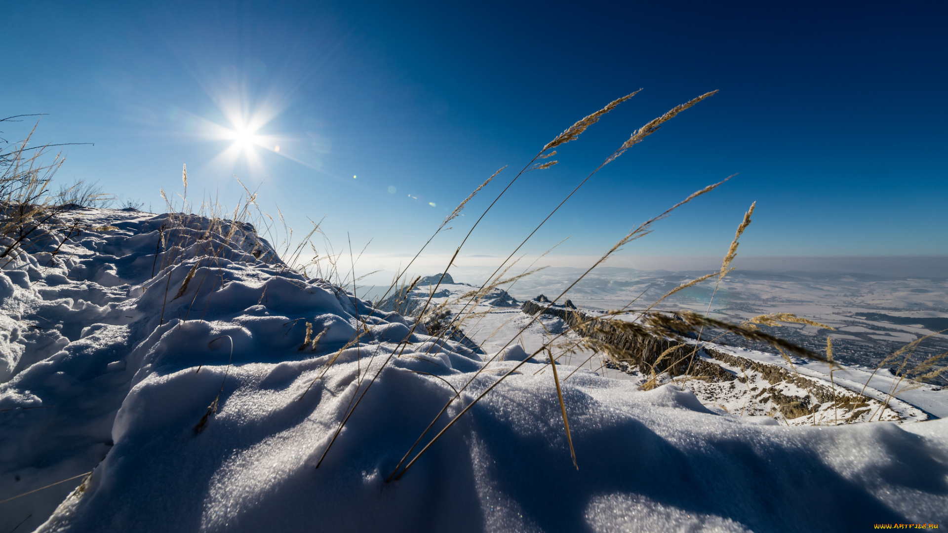 природа, зима, снег