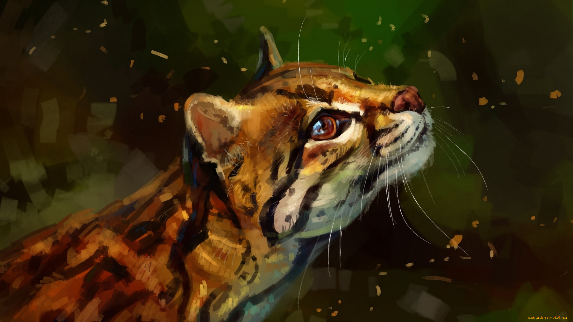 рисованное, животные, полосатый