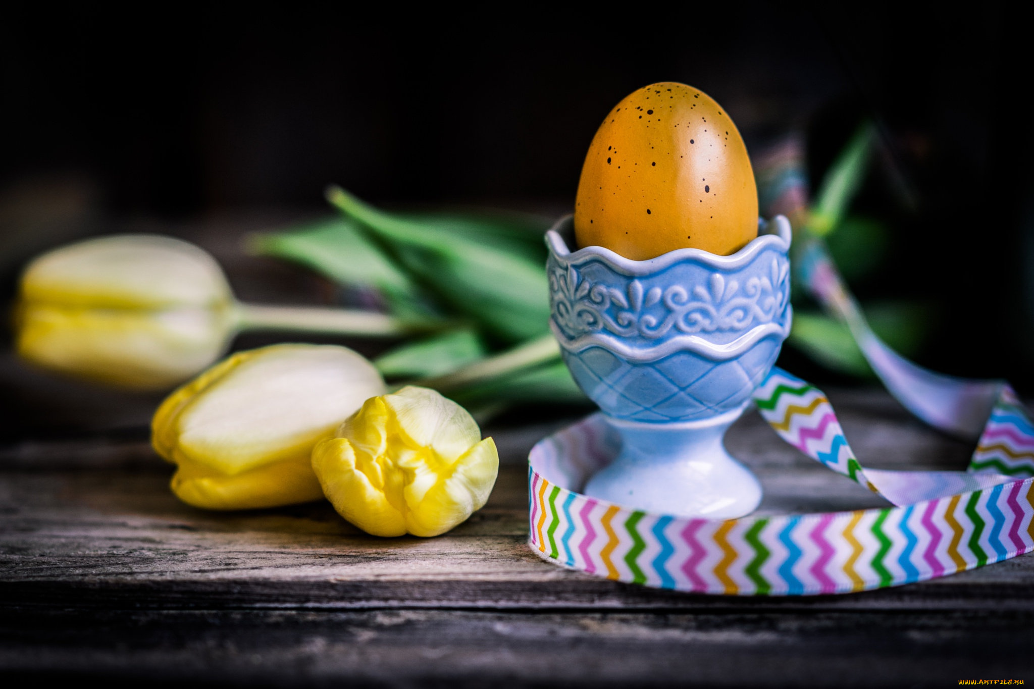 праздничные, пасха, цветы, праздник, лента, доска, тюльпаны