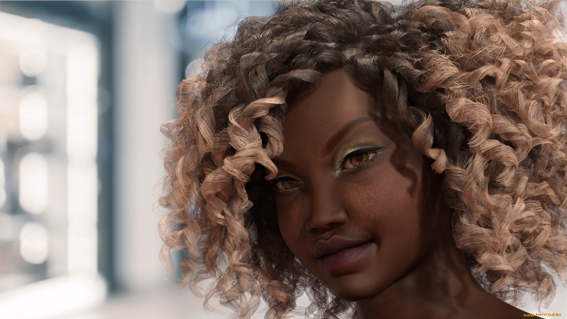 3д, графика, портрет, , portraits, фон, девушка, взгляд