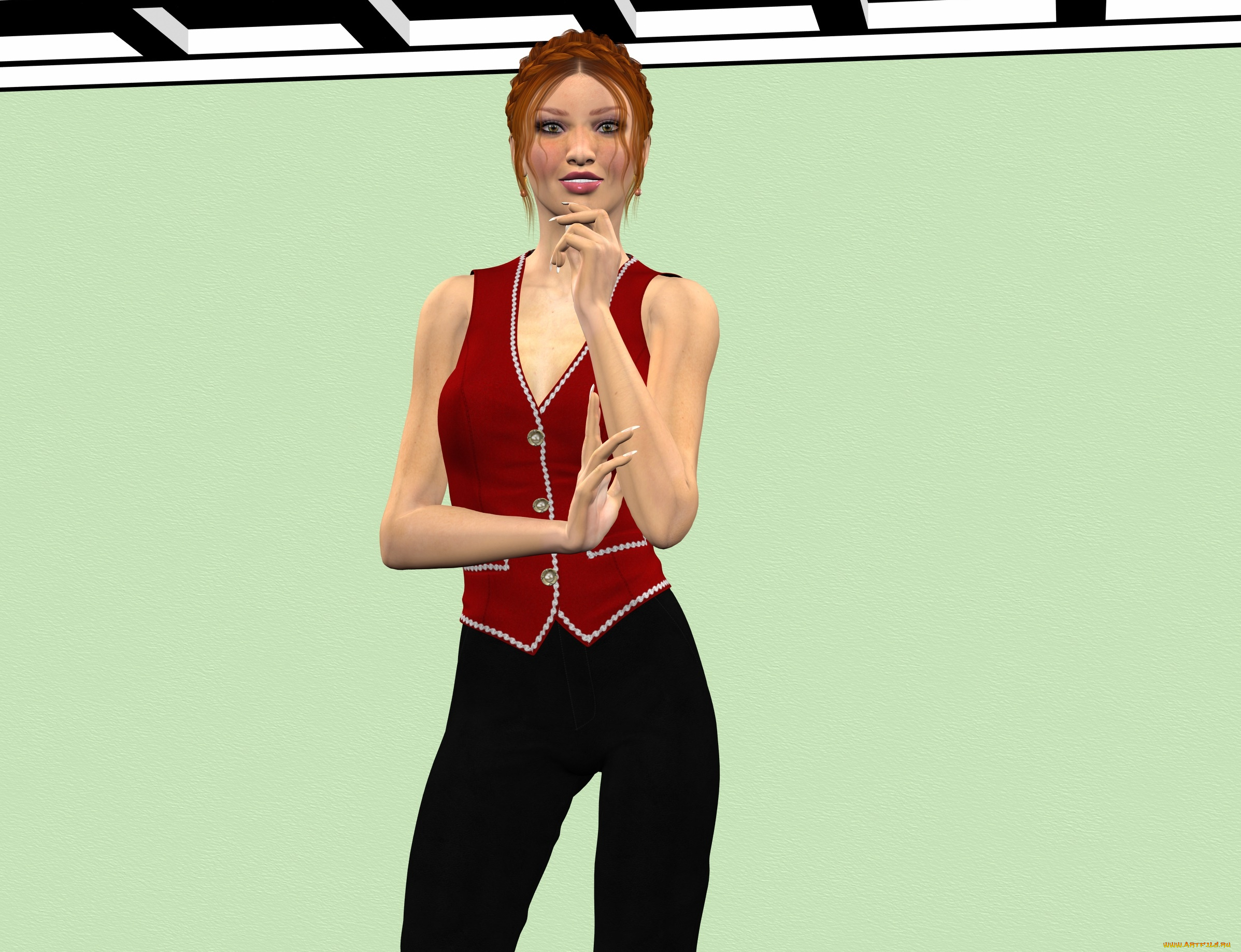 3д, графика, люди, , people, девушка, фон, взгляд