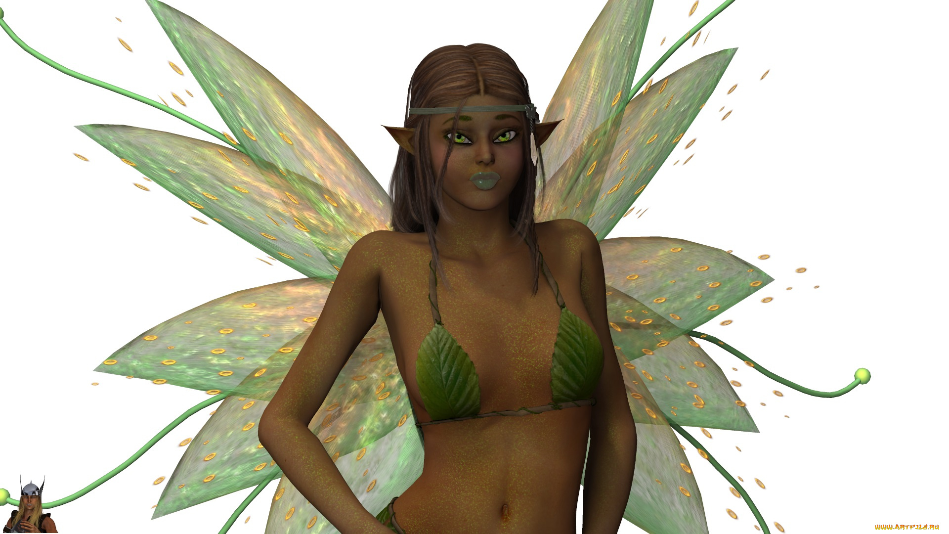 3д, графика, эльфы, , elves, фон, взгляд, девушка