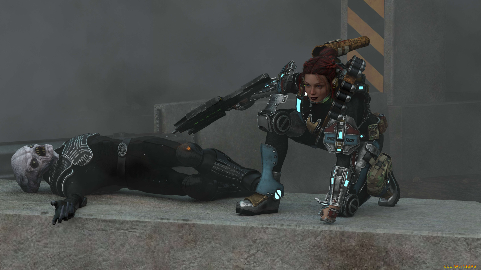 3д, графика, фантазия, , fantasy, девушка, фон, взгляд