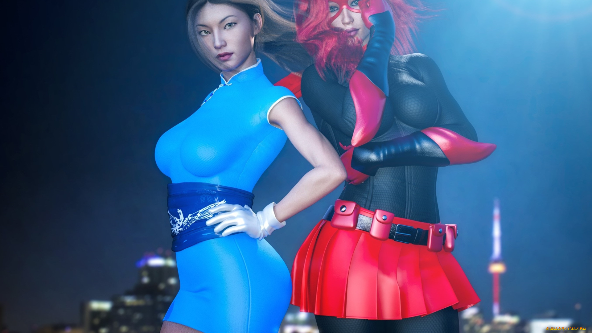 3д, графика, люди, , people, девушки, взгляд, фон