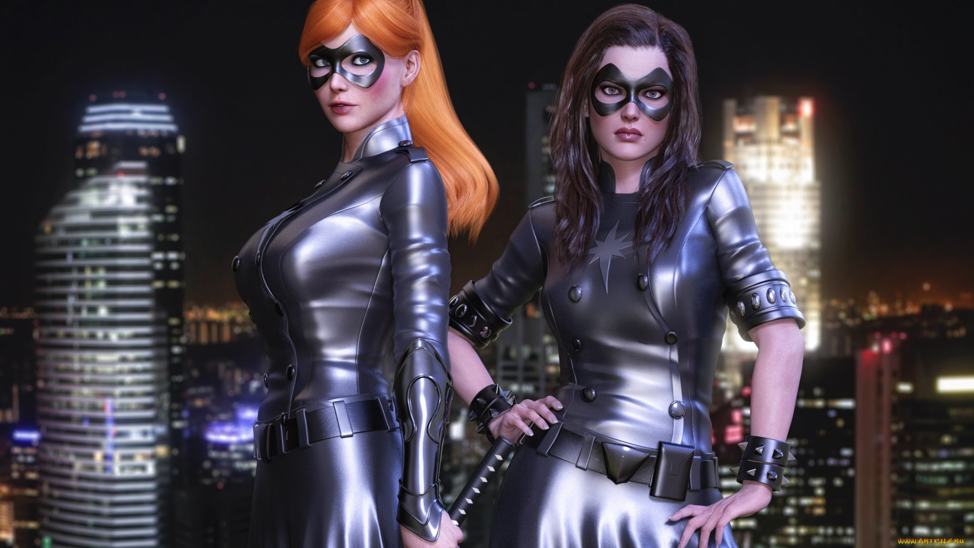 3д, графика, люди, , people, девушки, взгляд, фон