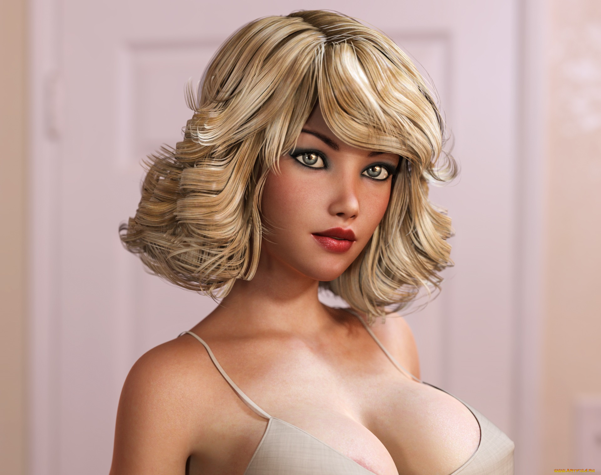 3д, графика, люди, , people, взгляд, девушка, фон