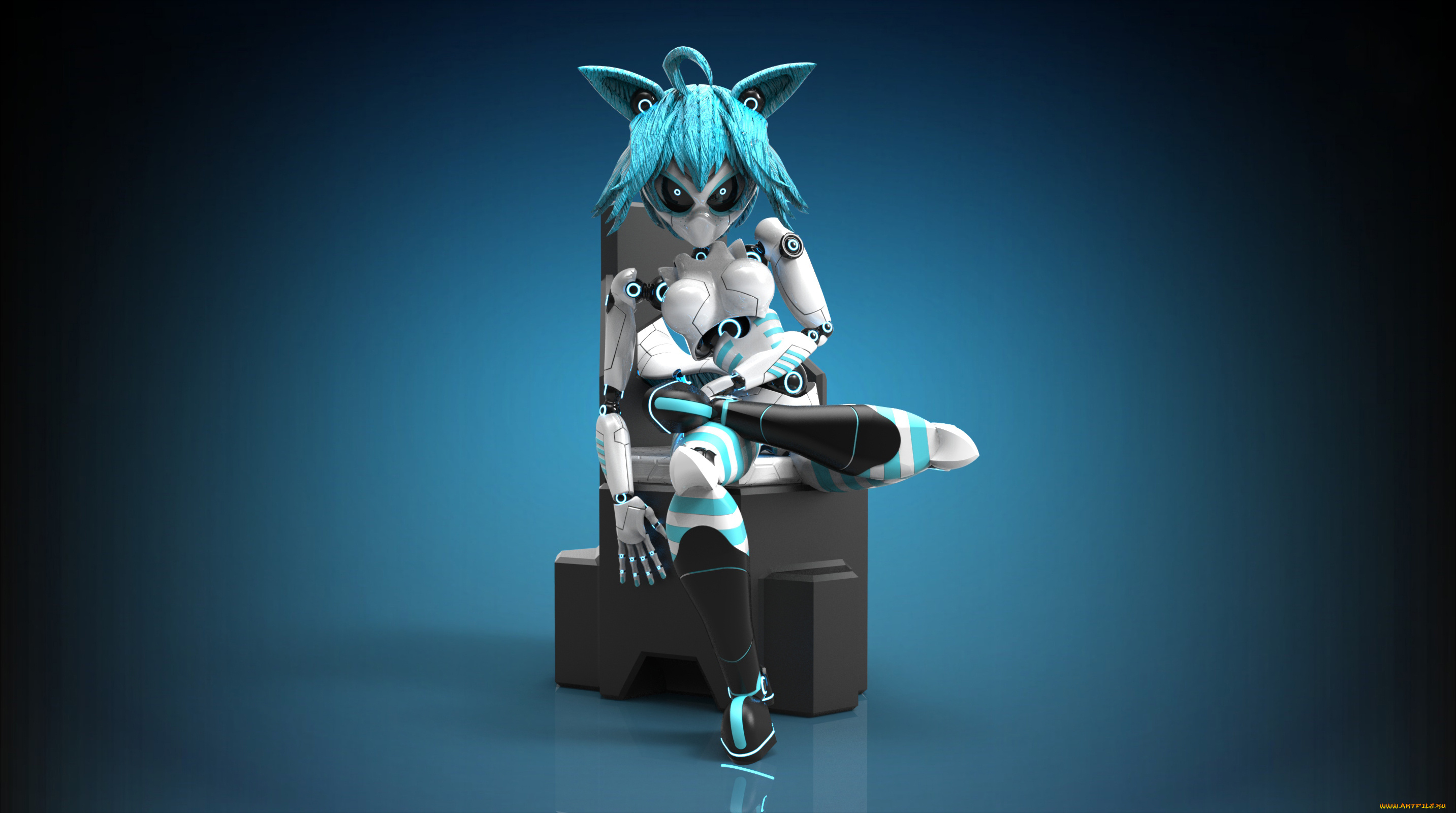 видео, игры, portal, 2, игрушка, фон, взгляд