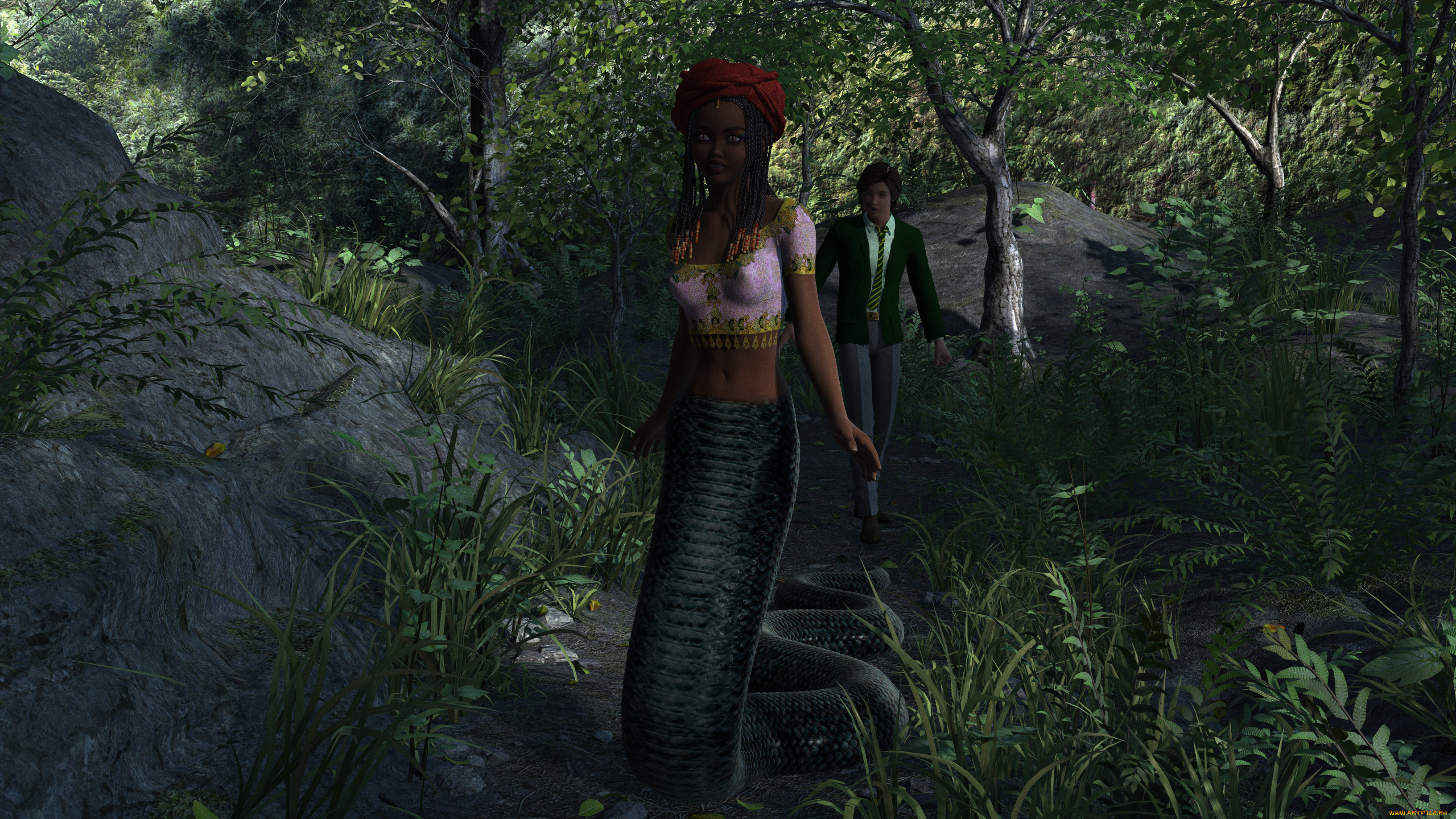 3д, графика, существа, , creatures, фон, взгляд, девушка