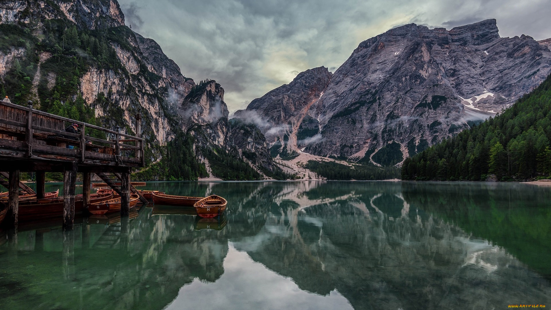 корабли, лодки, , шлюпки, горы, озеро, лодка, отражение