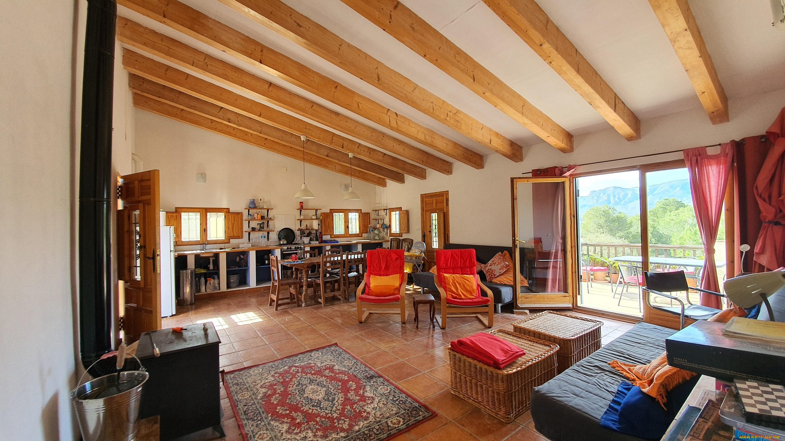 интерьер, гостиная, лофт