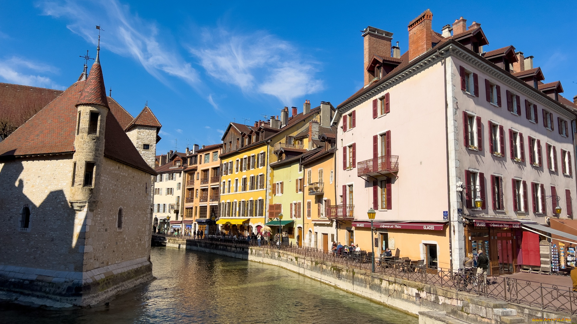 annecy, france, города, -, улицы, , площади, , набережные
