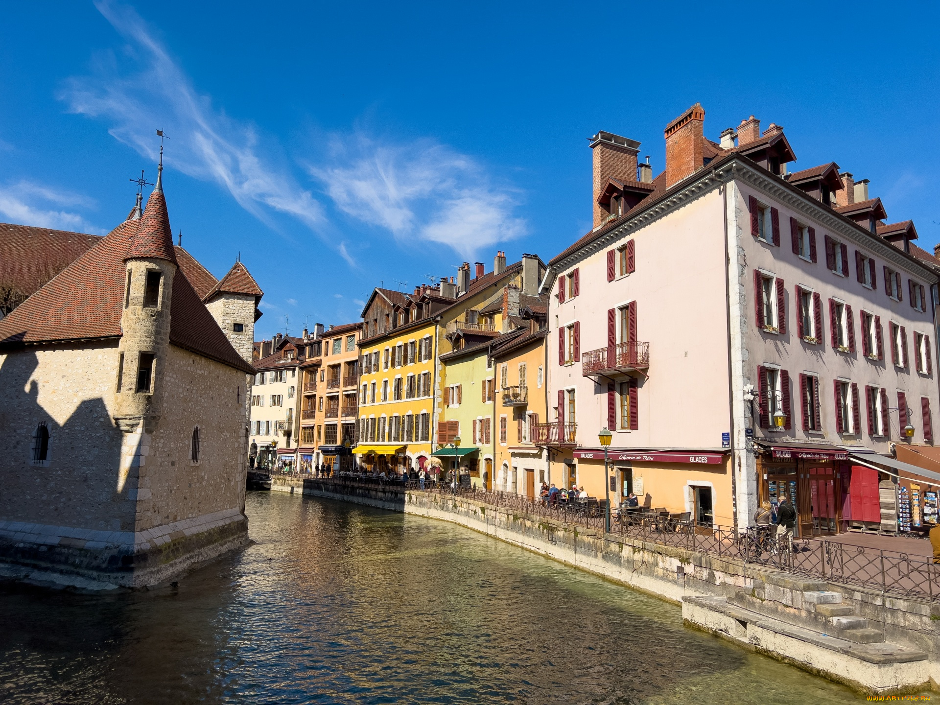 annecy, france, города, -, улицы, , площади, , набережные