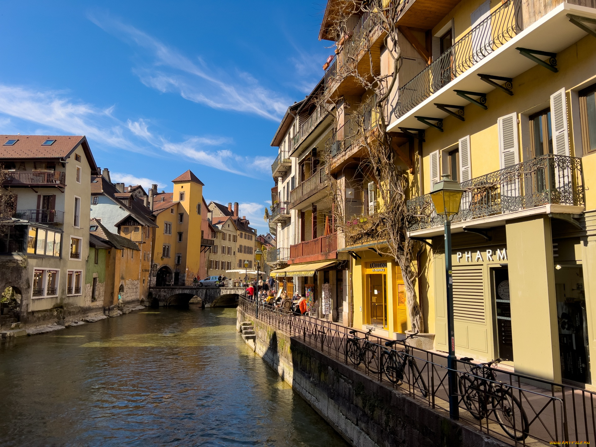 annecy, france, города, -, улицы, , площади, , набережные