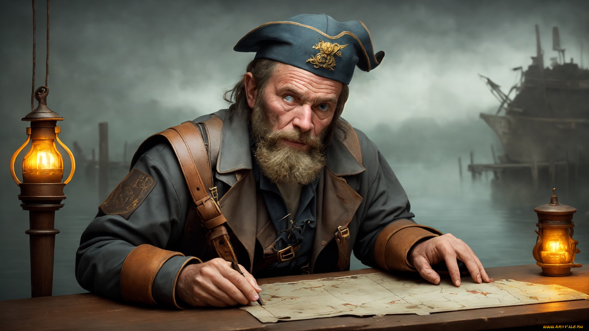 фэнтези, люди, нейросети, графика, нейроарт, ai, art, нейронные, сети, рисунки, нейро, искусство, пират