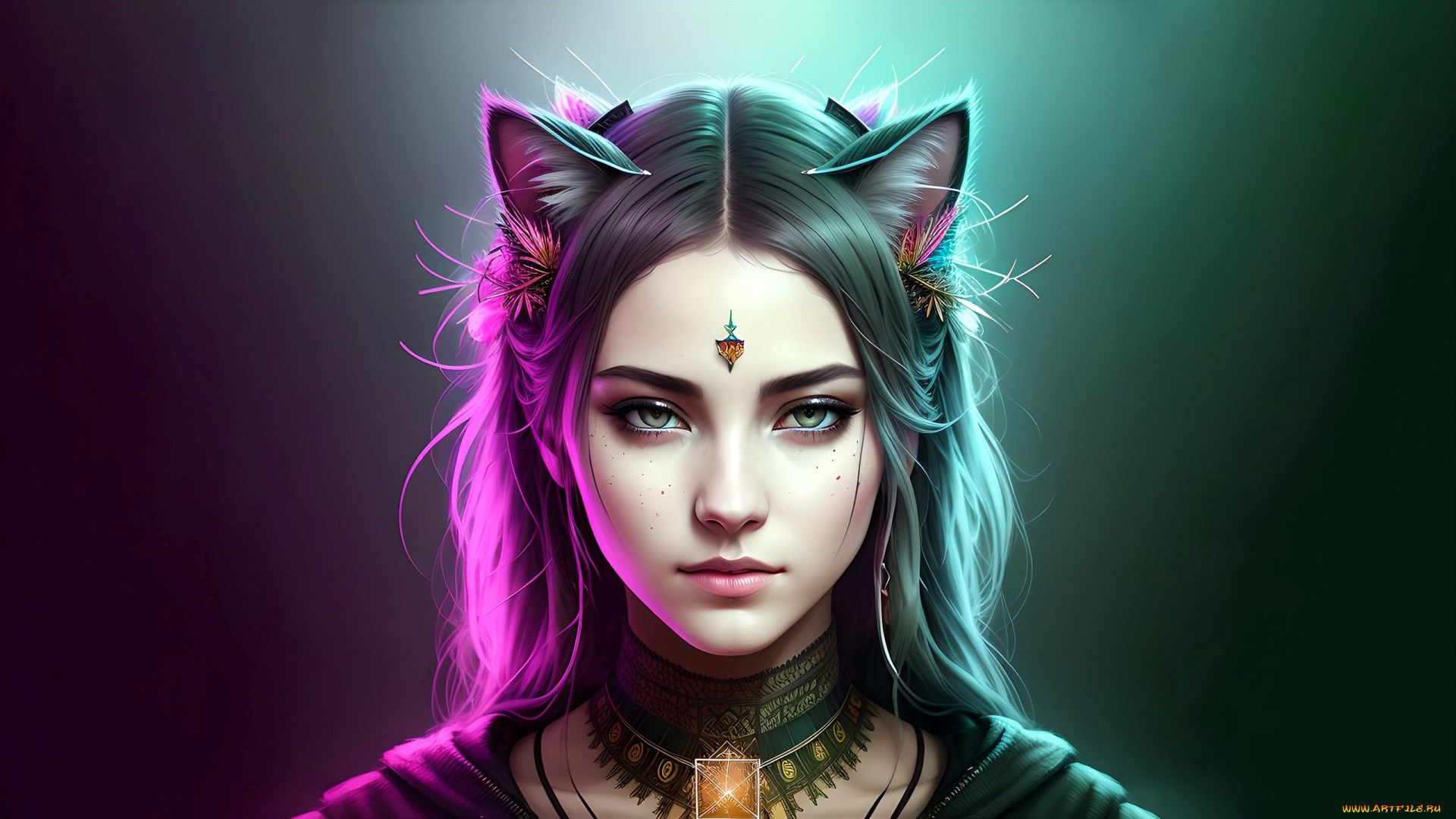 фэнтези, существа, нейросети, графика, нейроарт, ai, art, нейронные, сети, рисунки, нейро, искусство, девушка, кошка