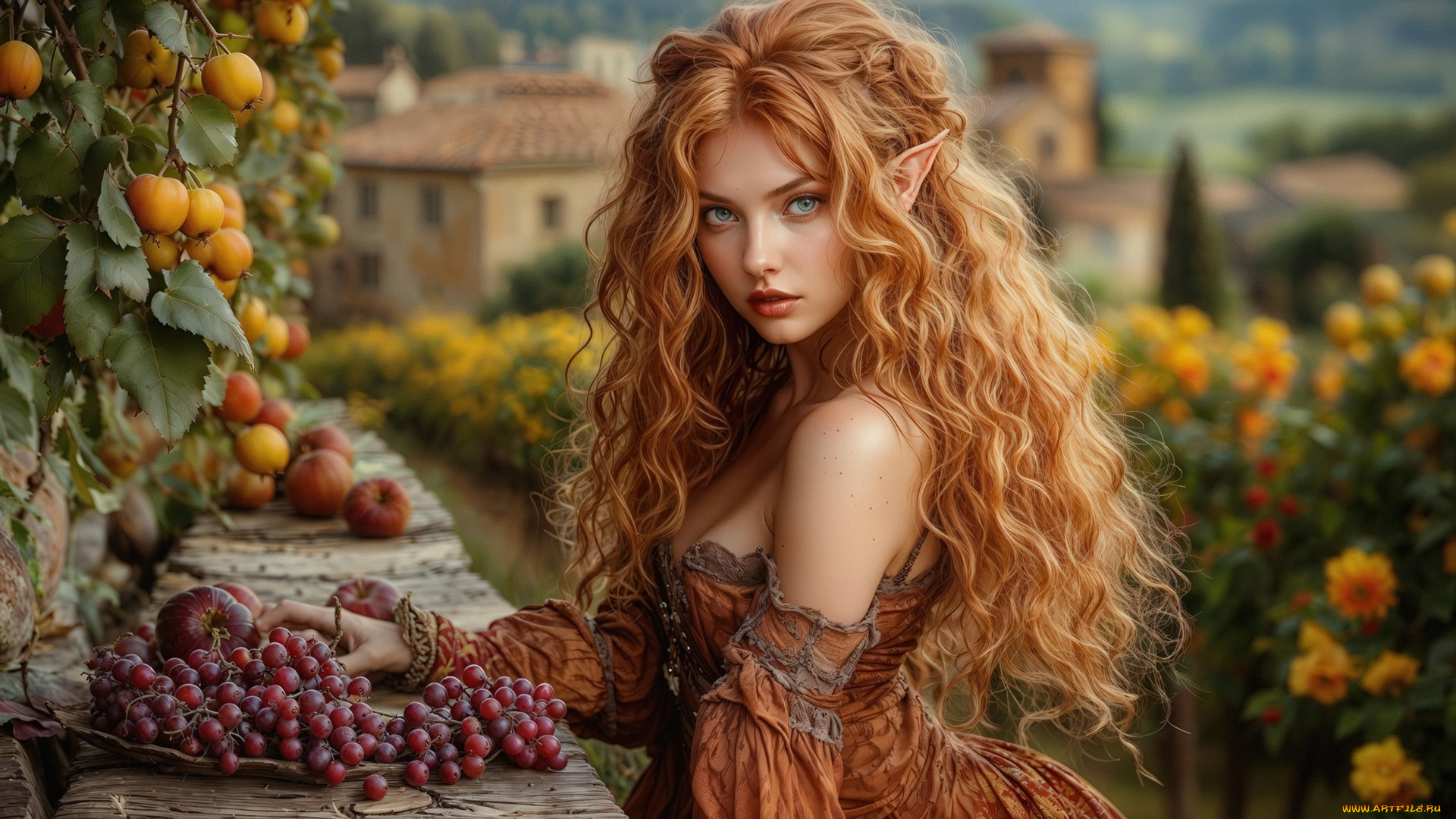 3д, графика, эльфы, , elves, девушка