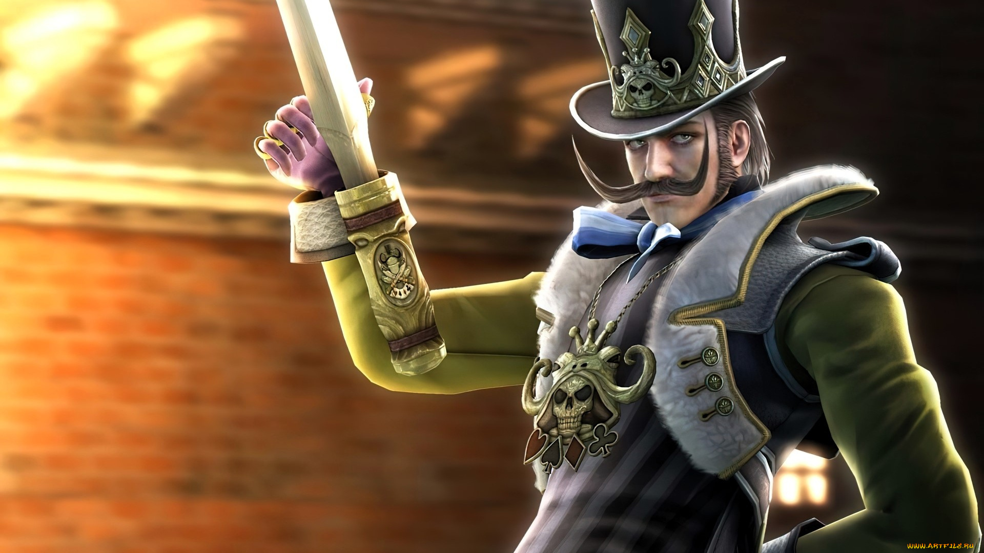 видео, игры, soulcalibur, , broken, destiny, мужчина, оружие, шляпа, усы