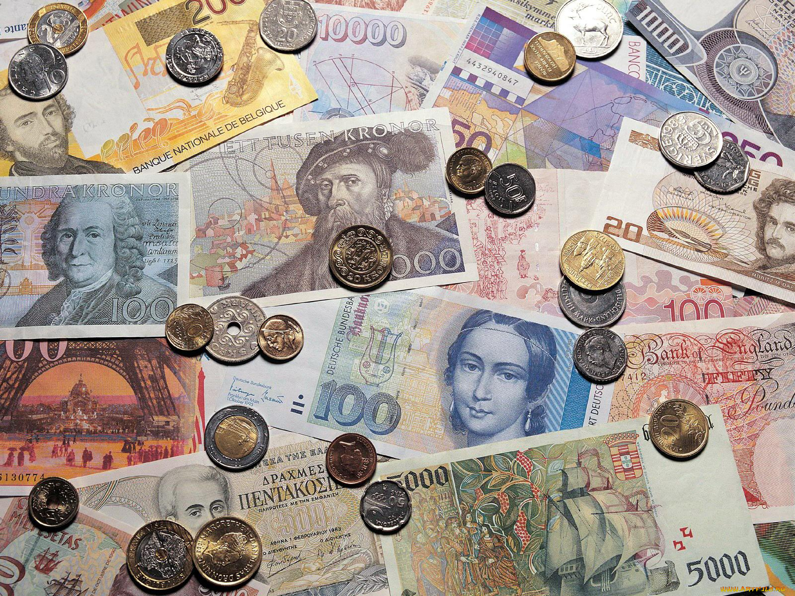 разное, золото, купюры, монеты