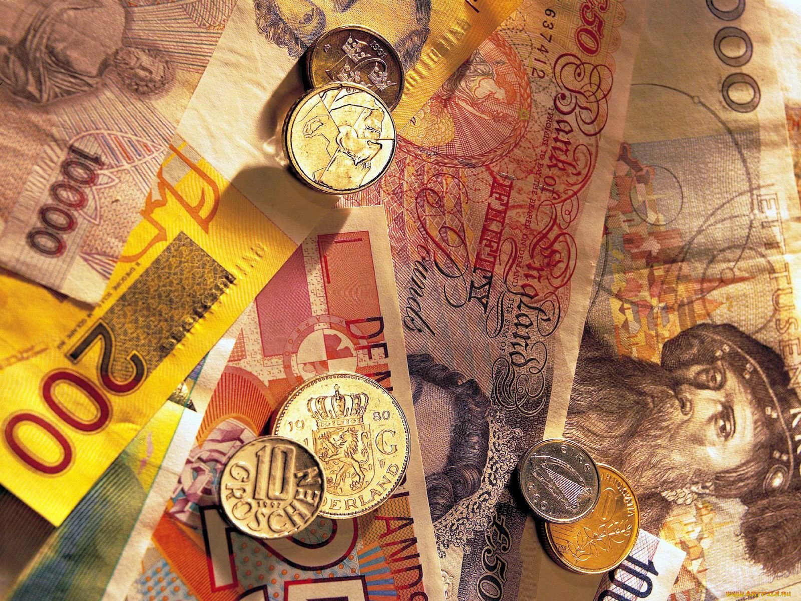 разное, золото, купюры, монеты