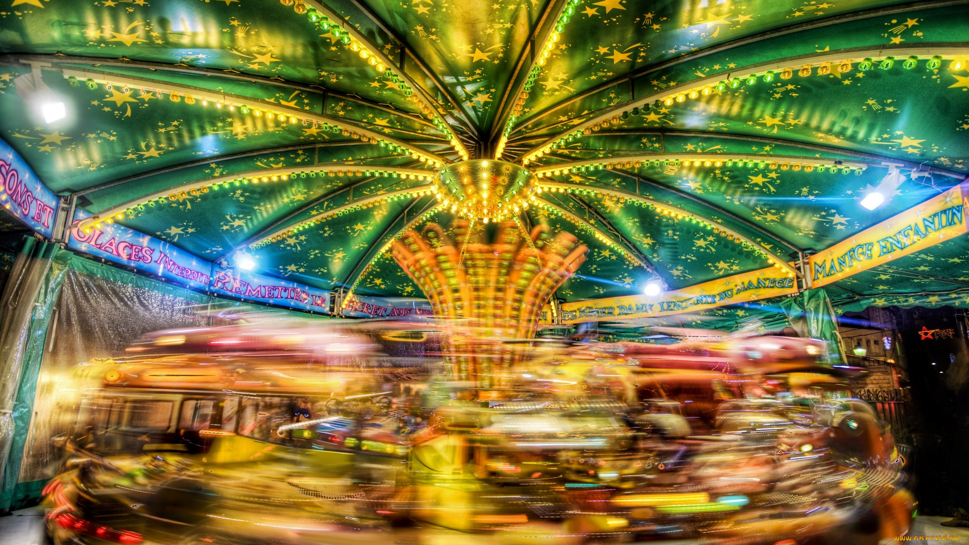 small, carousel, in, france, разное, карусели, качели, аттракционы