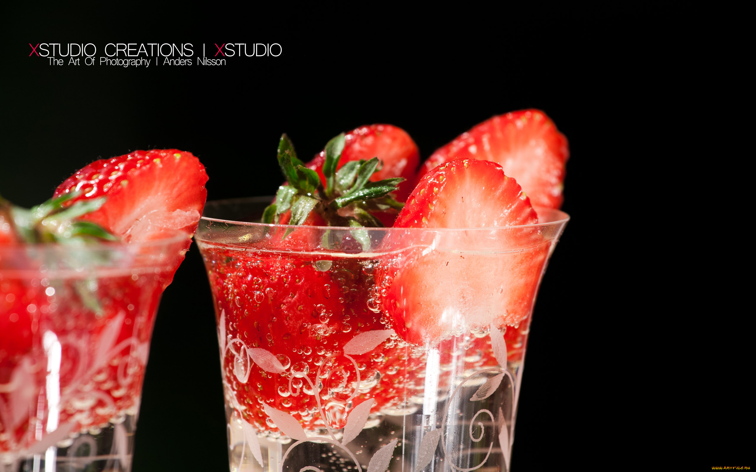 еда, клубника, земляника