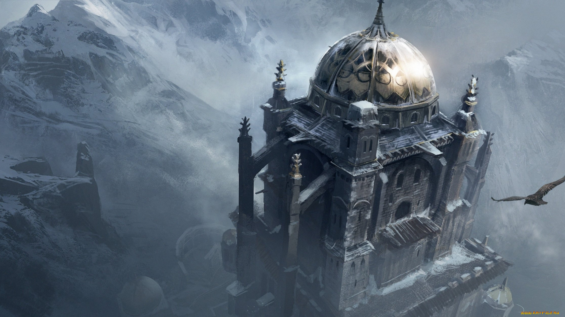 assassin`s, creed, revelations, видео, игры, крепость, орёл, горы