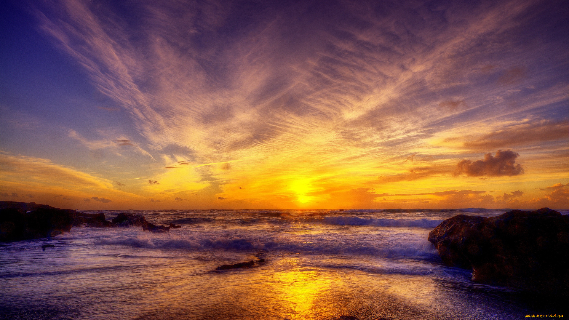 природа, восходы, закаты, берег, море, солнце