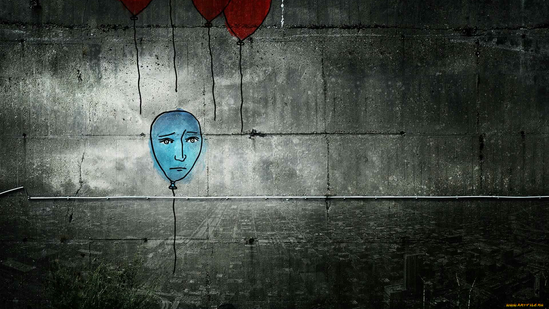 разное, граффити, стена, лицо