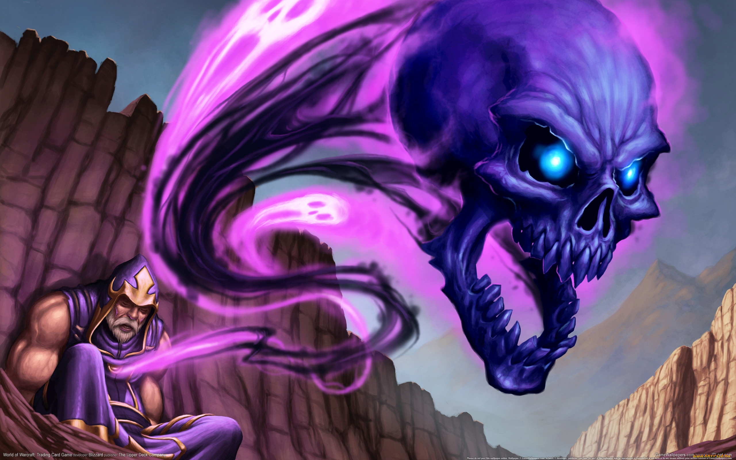 world, of, warcraft, trading, card, game, видео, игры, череп