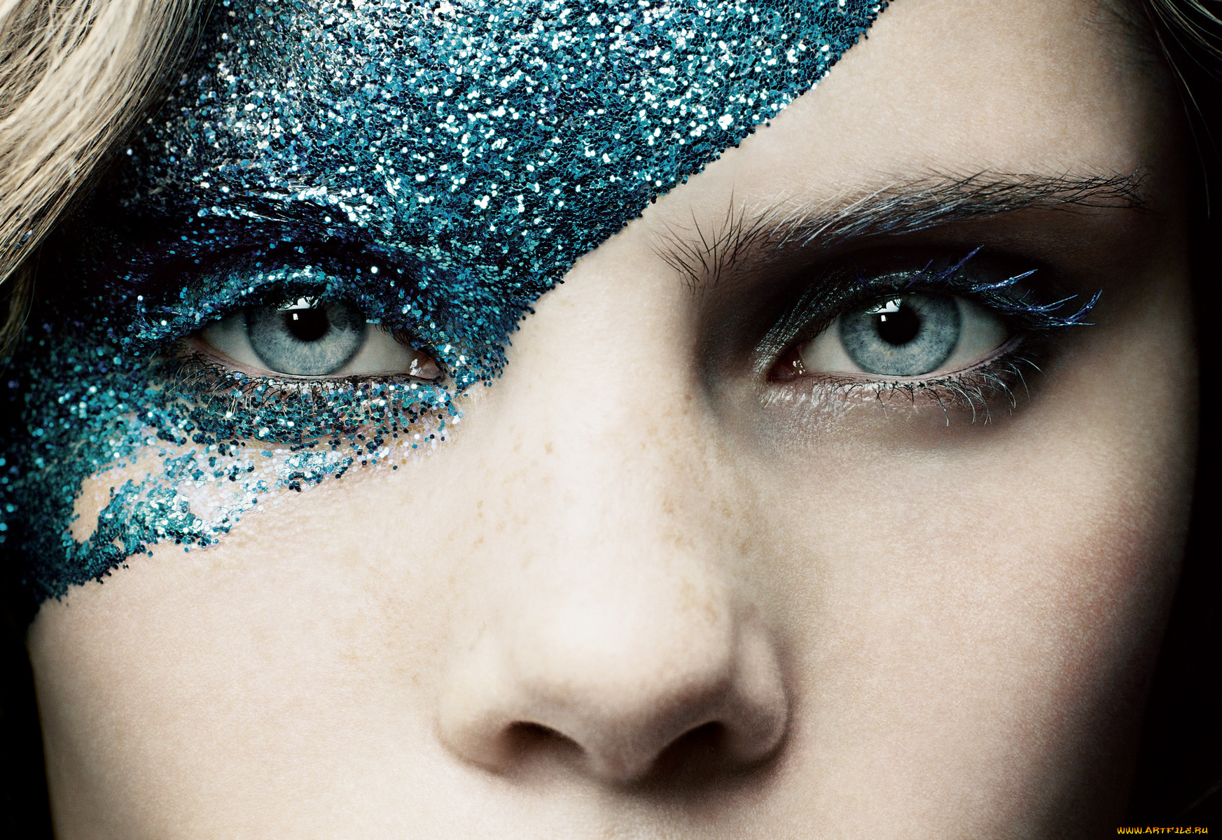 разное, глаза, макияж, ресницы, лицо