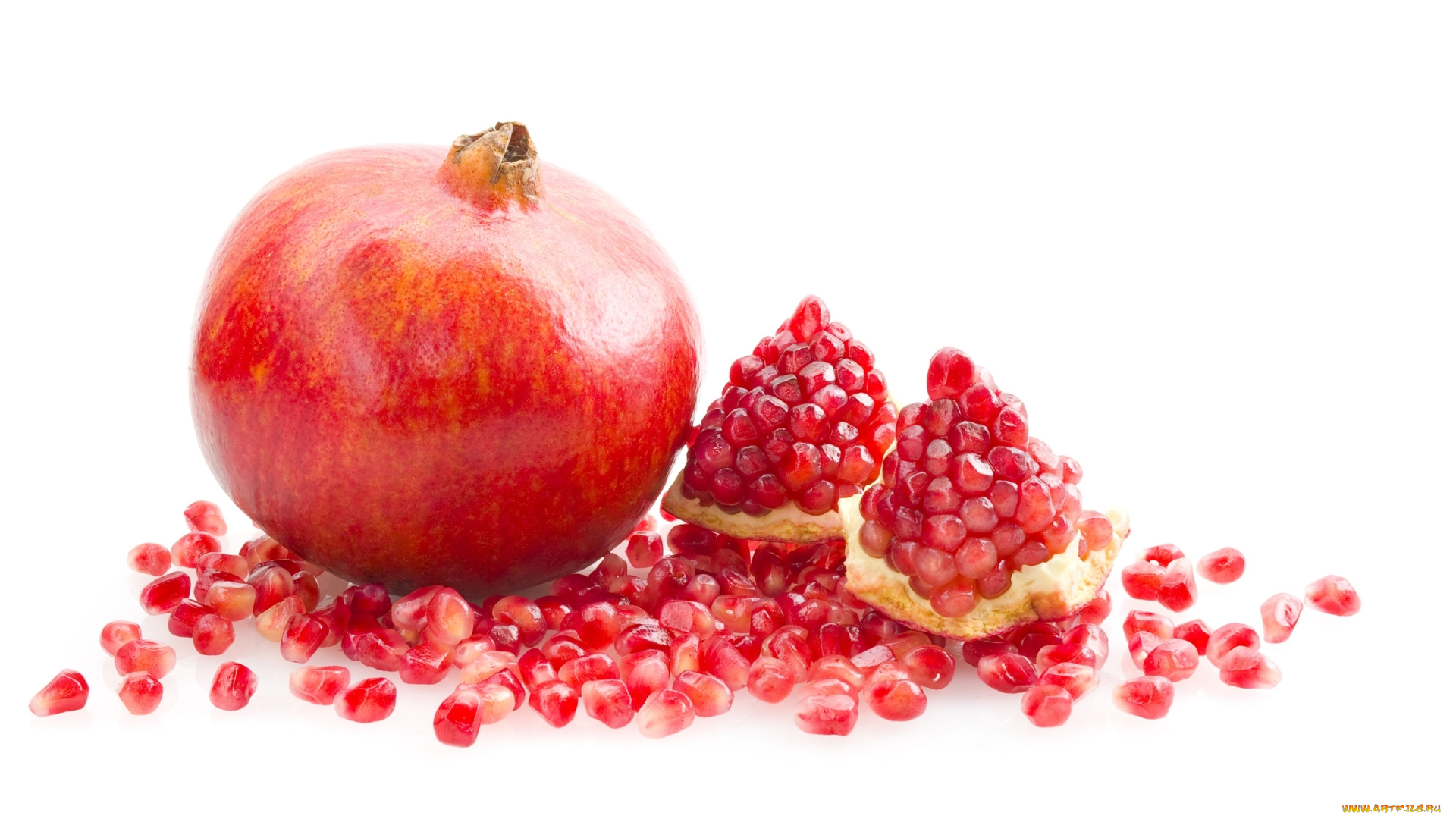 еда, гранат, фрукт, зёрна